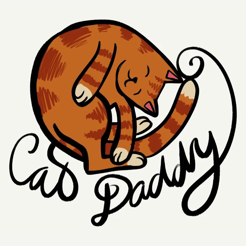 Illustration eines gekrümmten Tabby-Nickerchens