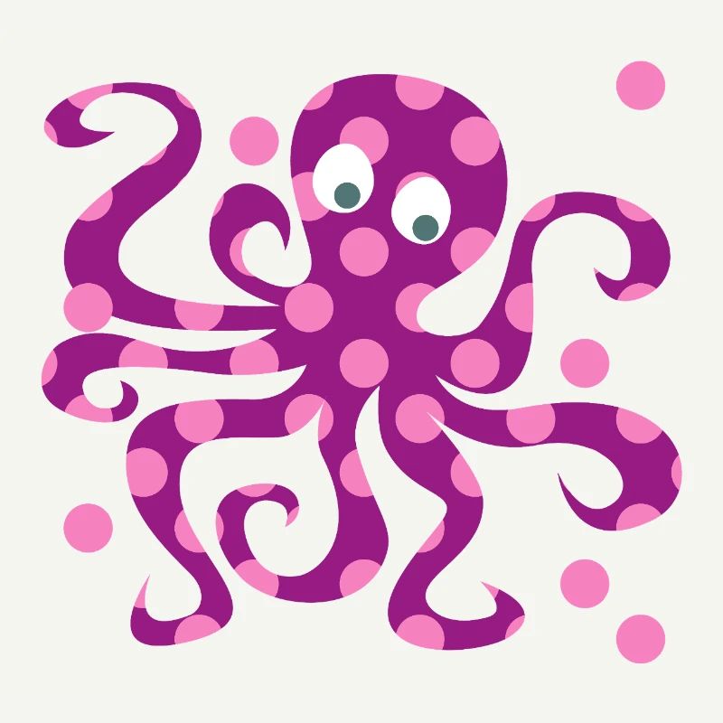 Nursery rose Octopus Dots Squid