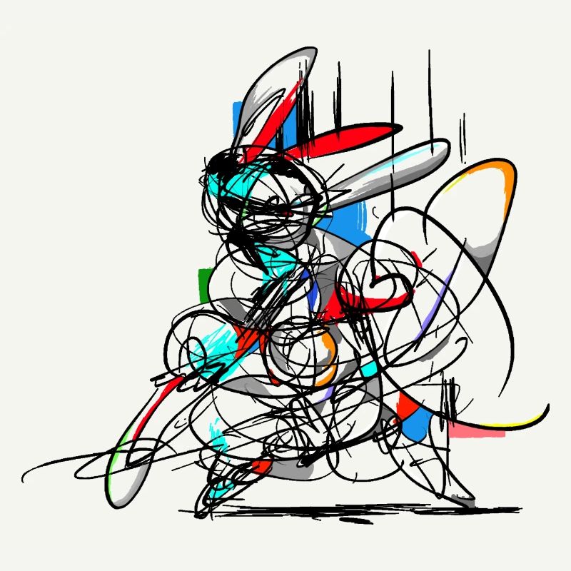 Easter Bunny/ Abstract