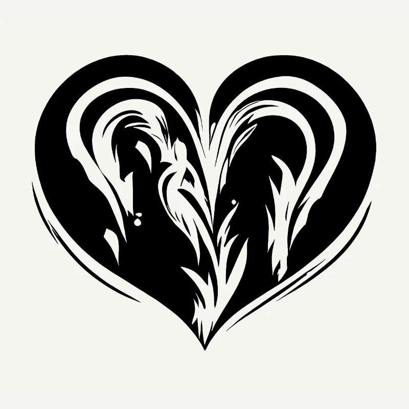 Beautiful curved heart