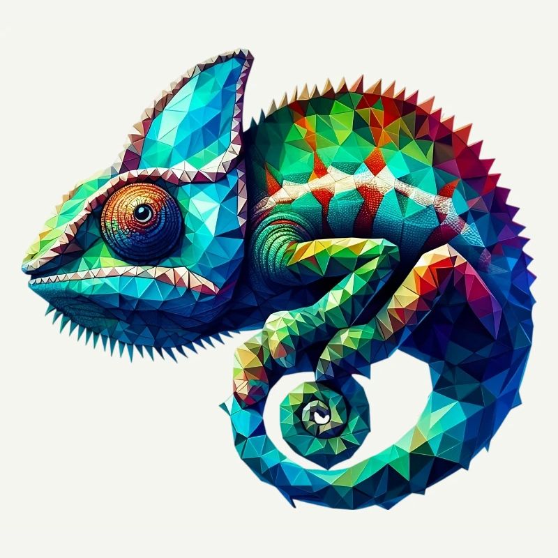 Caméléon polygonal