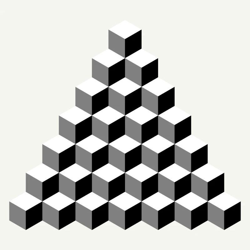 Isometric Cube Pyramid
