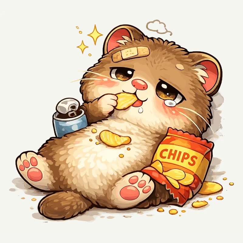 Chat amoureux des biscuits