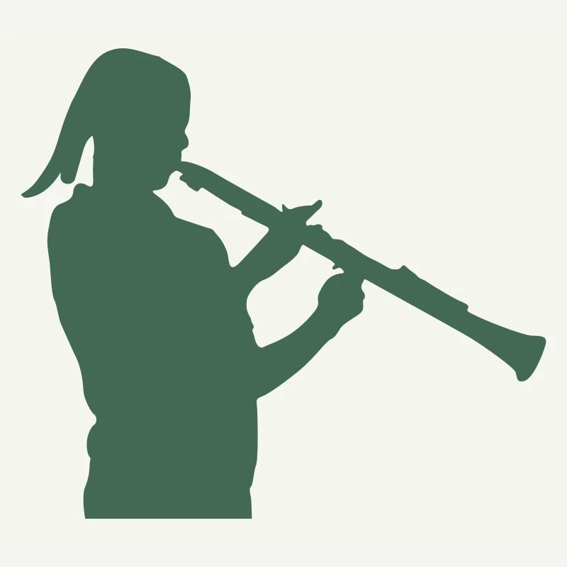 Wind Silhouette with Recorder