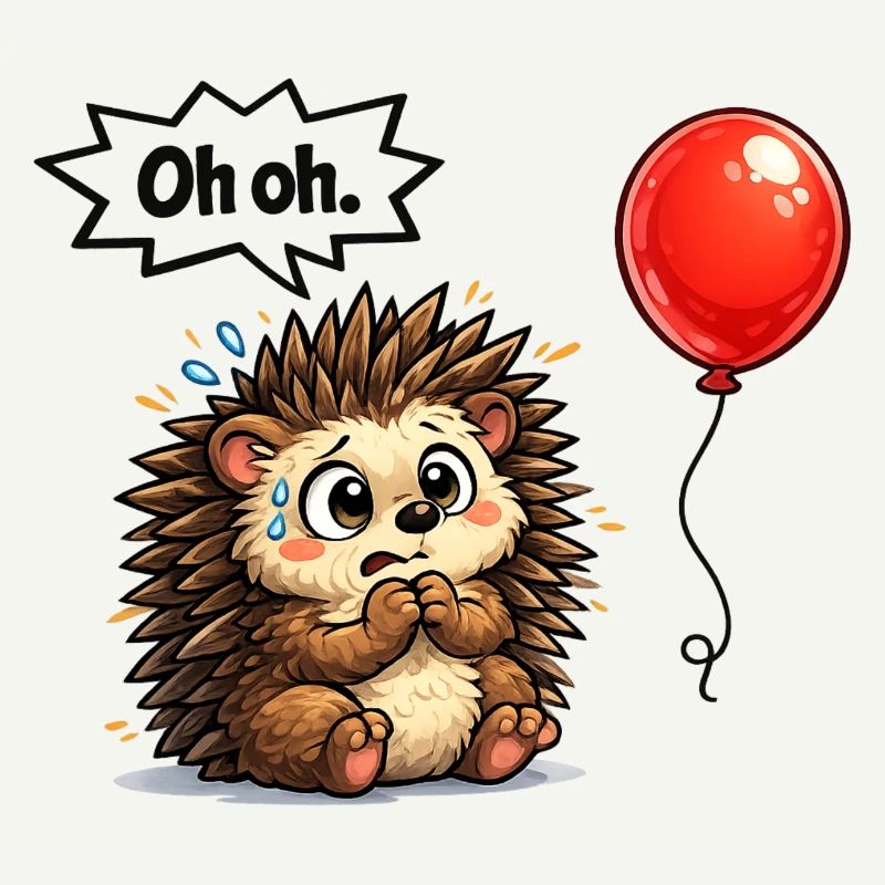 Idée de cadeau de hérisson mignon avec humour