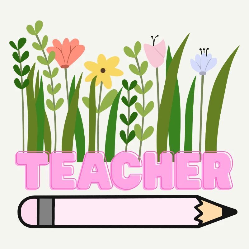 Le professeur fleurit avec un crayon