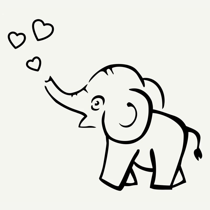 Cute elephant blows hearts