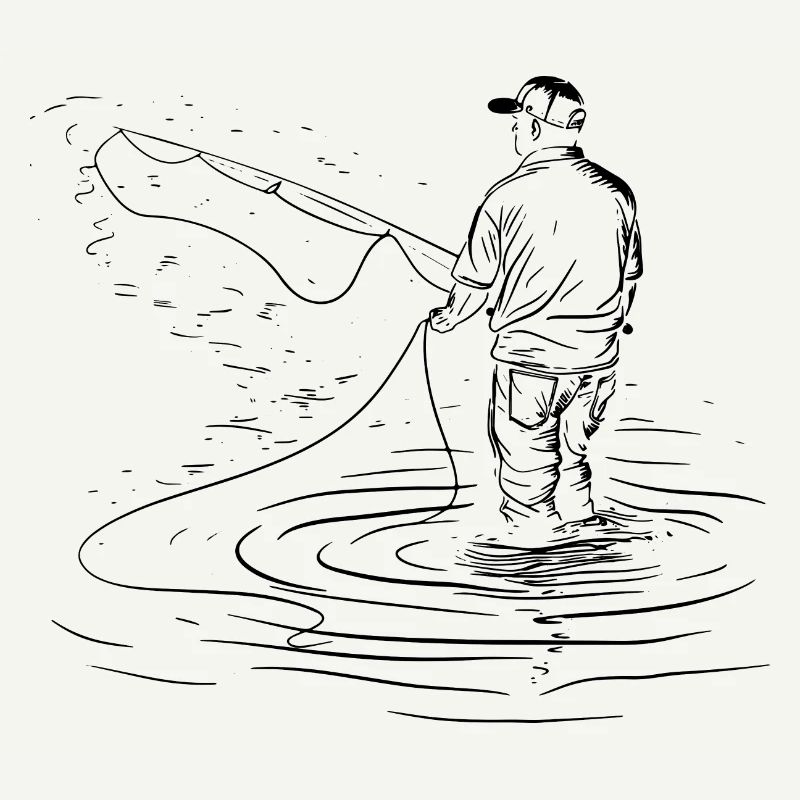 Dessin de pêche