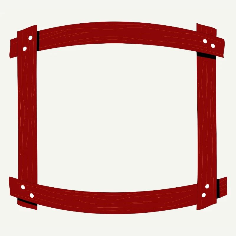 Wooden frame curved