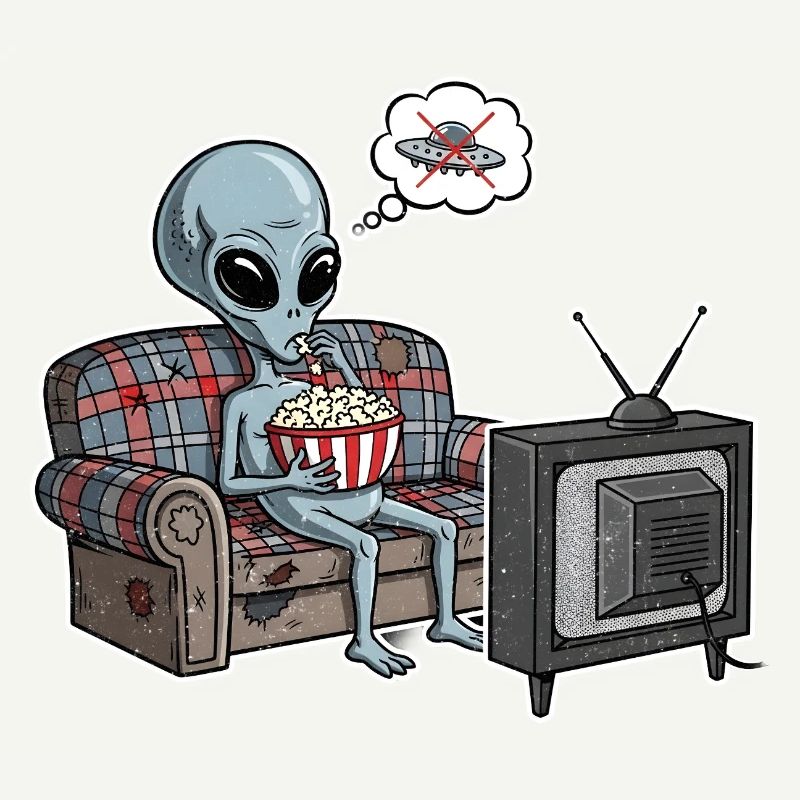 Alien Comic Lazy Gift