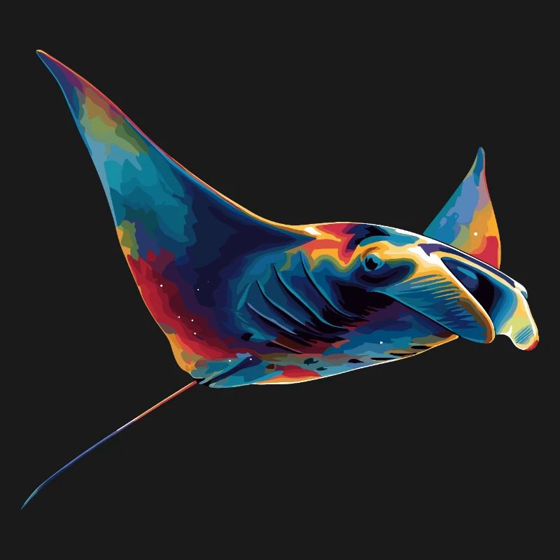 Manta Ray, Devil Ray, Stingray, Diver