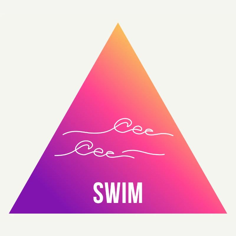Natation Gradient Triangle Vagues