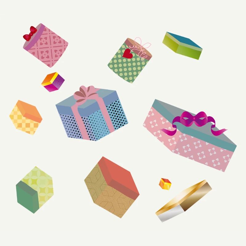 Bunte Geschenkboxen – festlich verpackte Geschenke