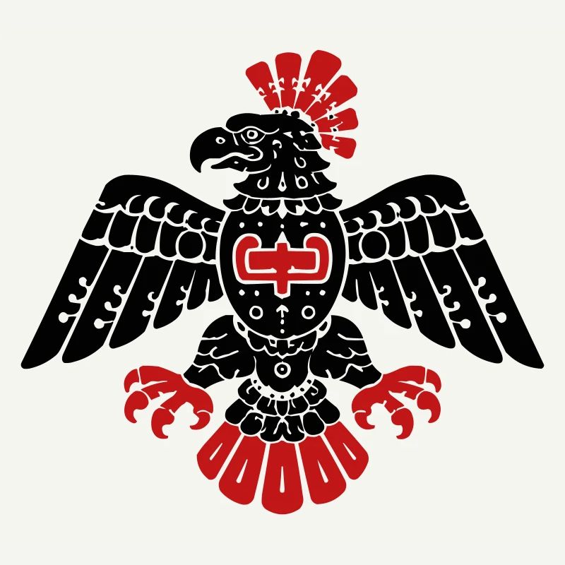 Aztec Eagle Totem Pattern