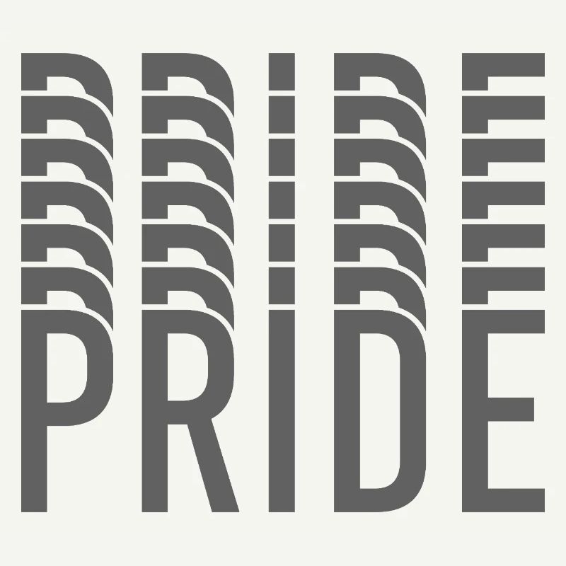 Monogramme Pride en nuances de gris