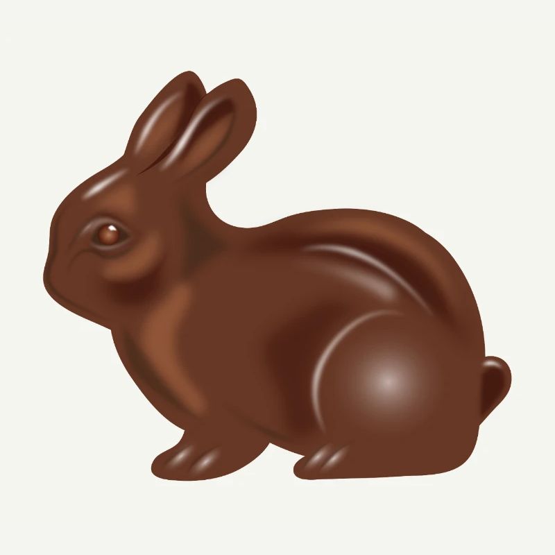Classic chocolate Easter bunny motif