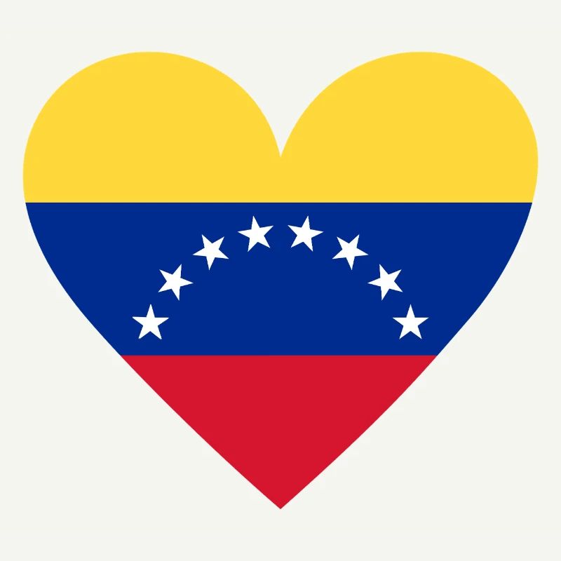Conception du drapeau du cœur du Venezuela