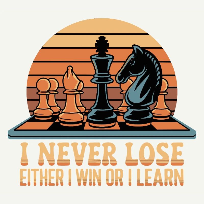 Chess Saying - I Never Lose