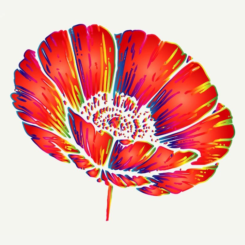 Pop Art néon Pop Art Décor Fleur Couleur