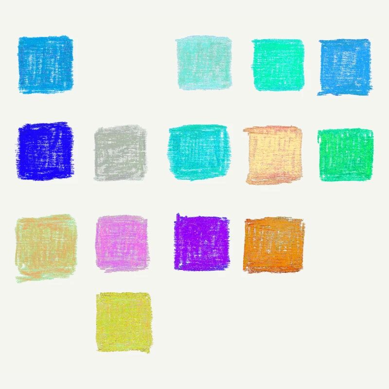 Colored Pencil Colors Squares Pattern - Abstract