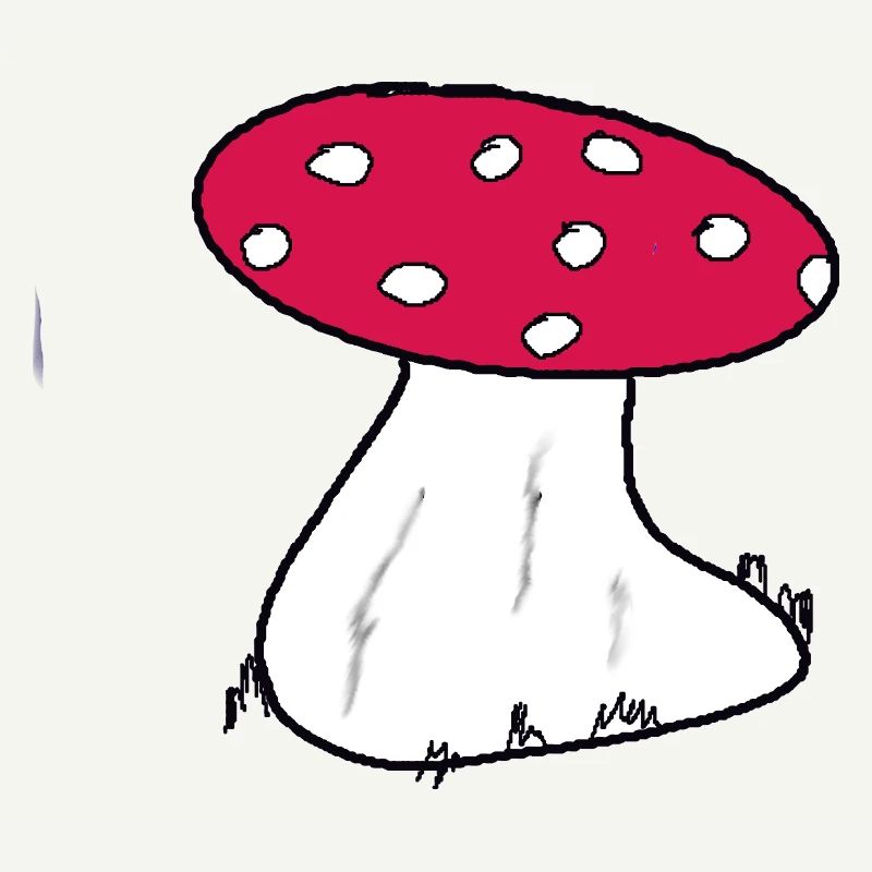 Motif de dessin animé Red Toadstool