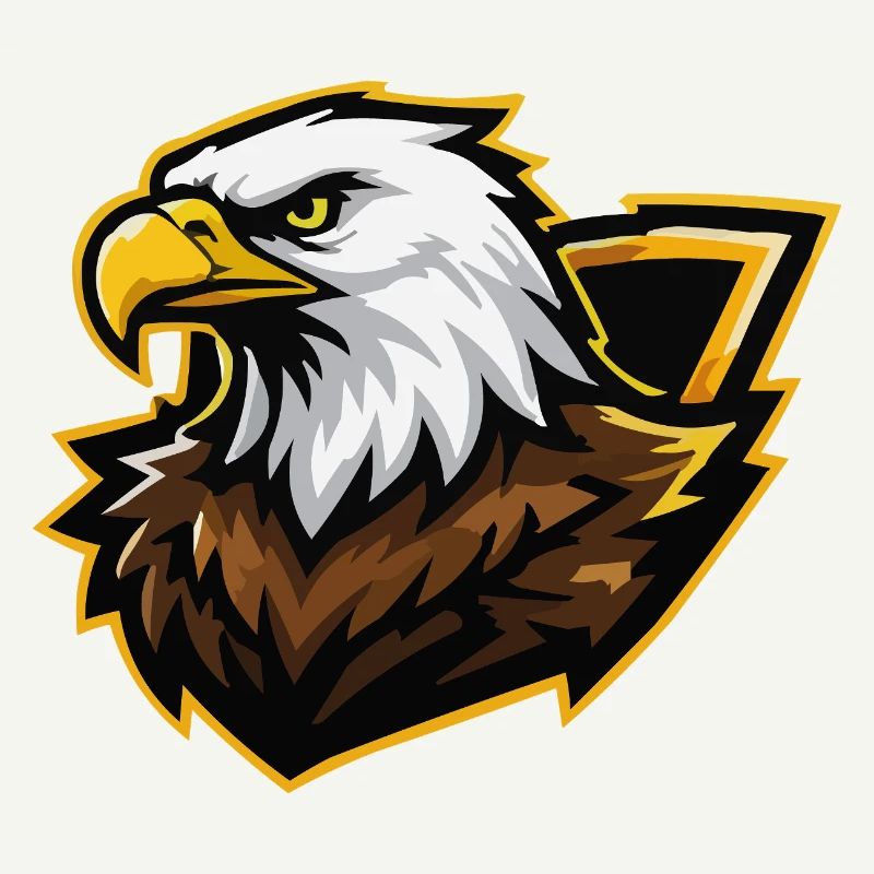 Eagle with Gold Accent Comic