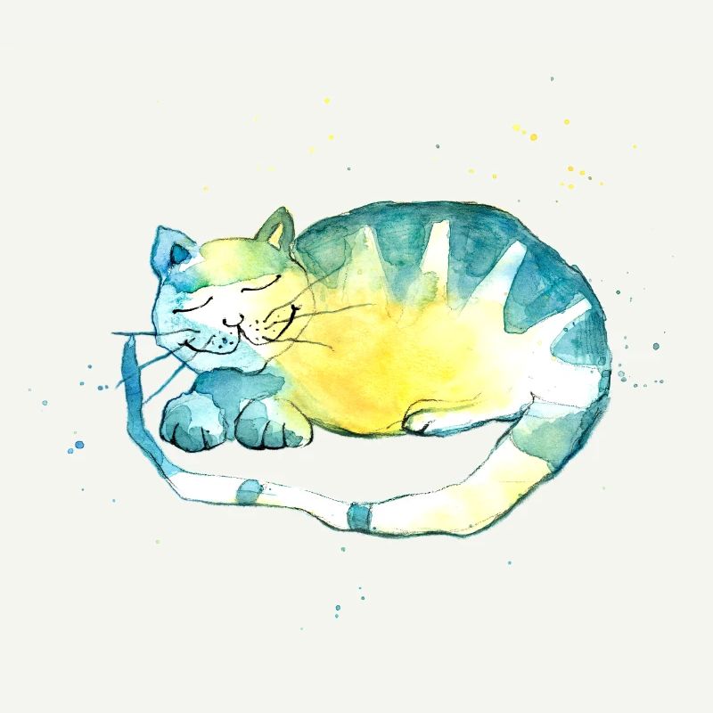 Chat endormi. Je dois réfléchir.