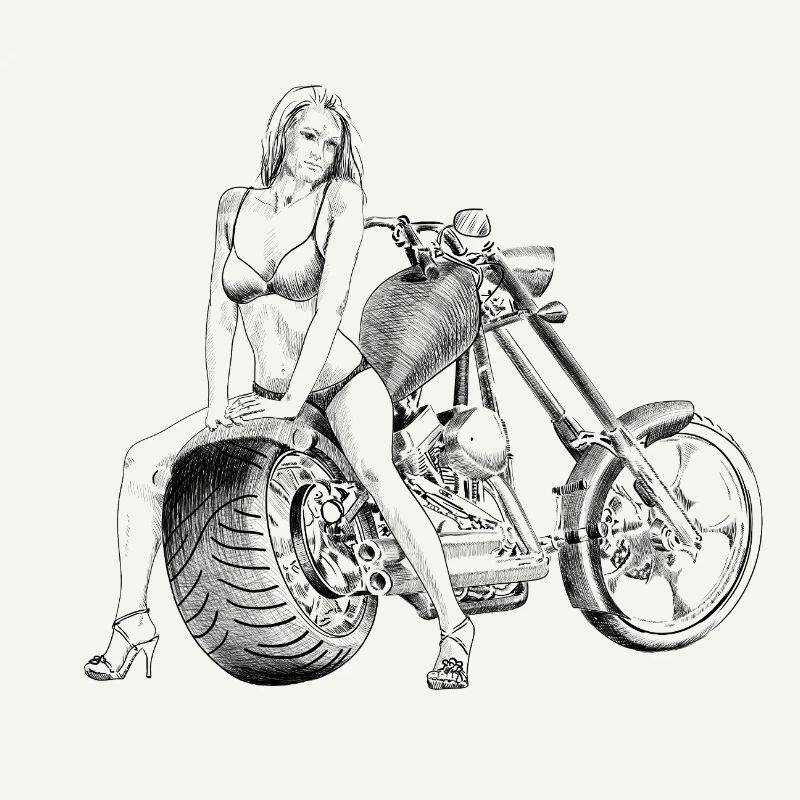 Bikini on the chopper