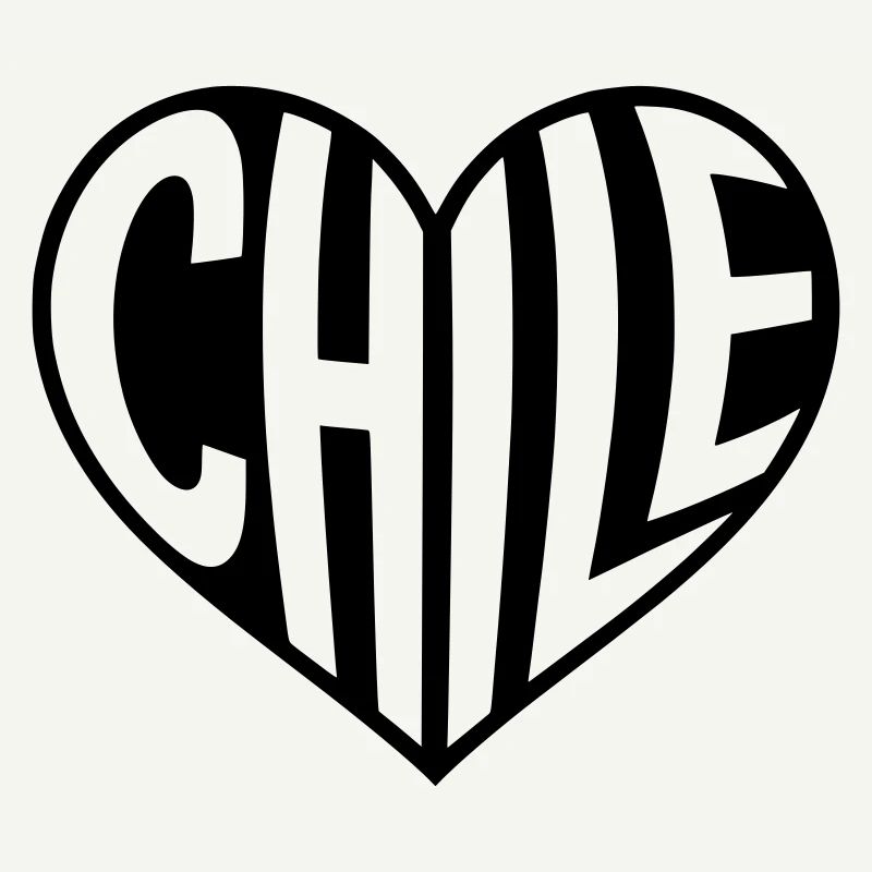 Chile Herz Typografie 