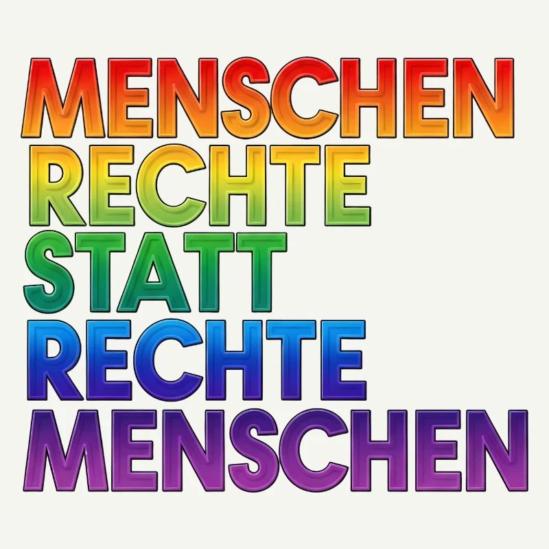 Regenbogen Statement Spruch Menschenrechte