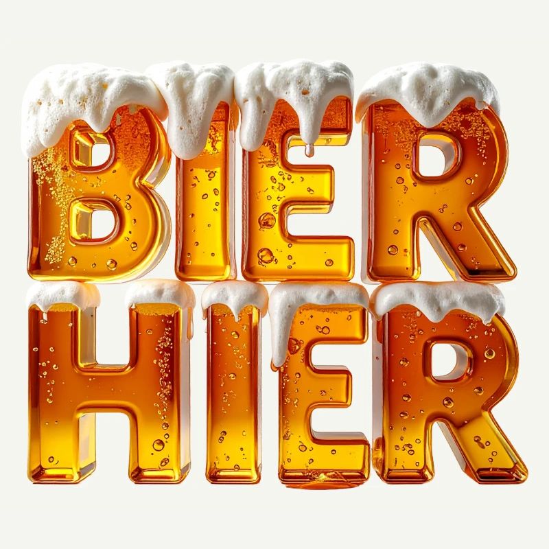 Bier? Hier! – 3D Bierglas-Buchstaben mit Schaum