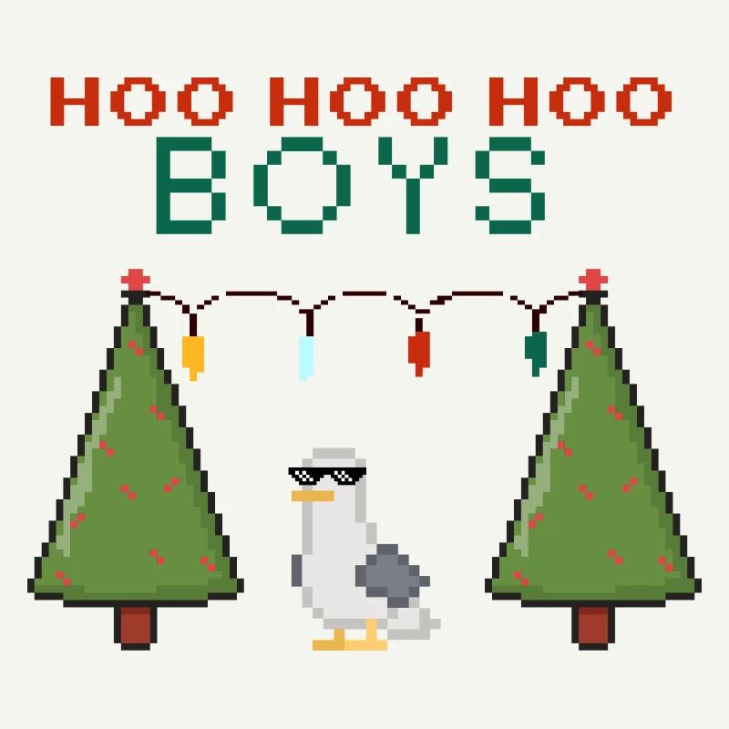 Pixel Seemöwe Weihnachts Boys