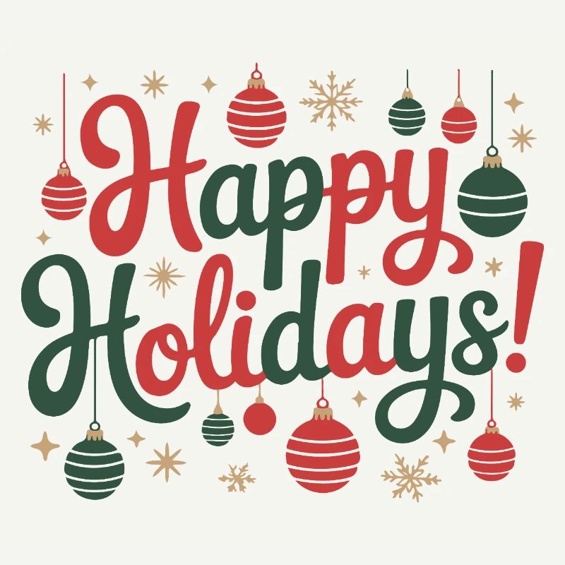 Happy Holidays Ornament-Skript