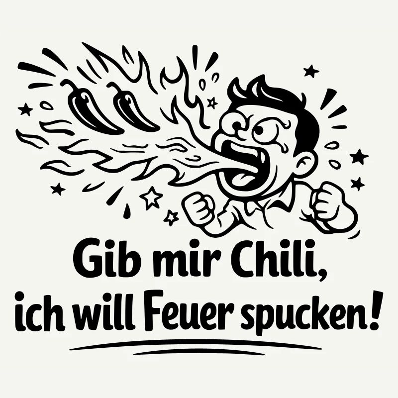 Cracher du feu Mangeant du chili