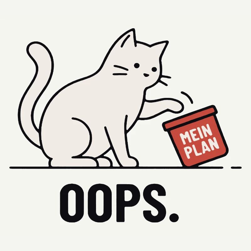 Mein Plan… Oops – Lustige Katze