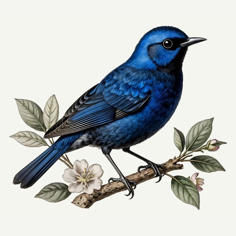 Oiseau bleu Mérion splendide (Malurus splendens)