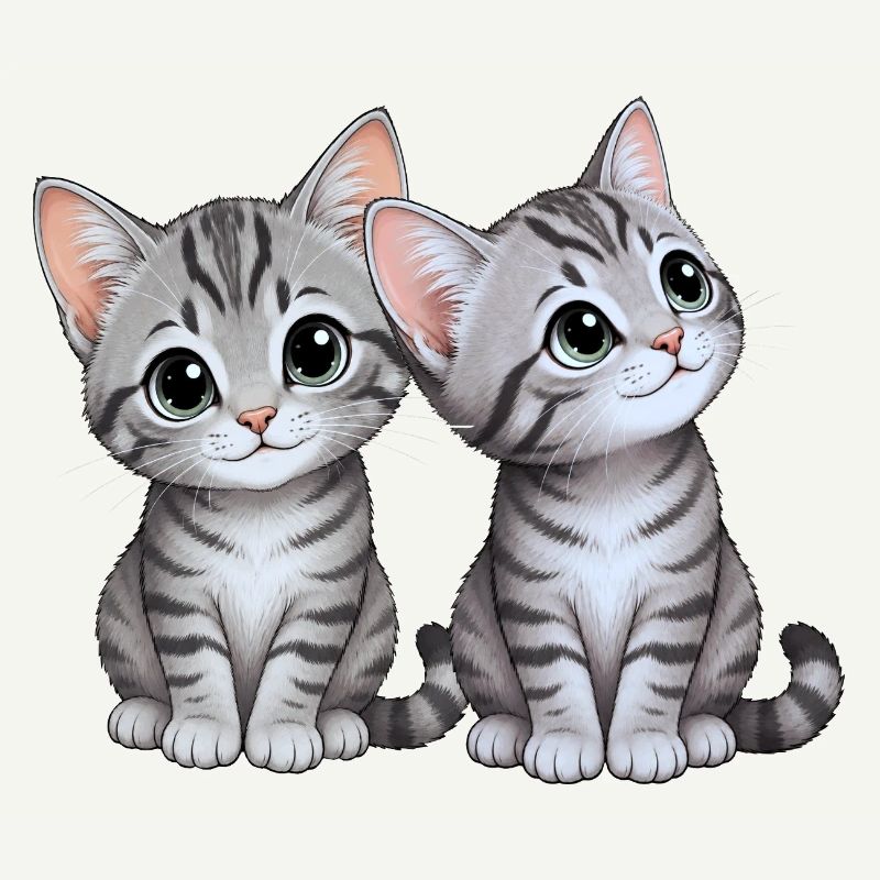 Frères et sœurs chatons