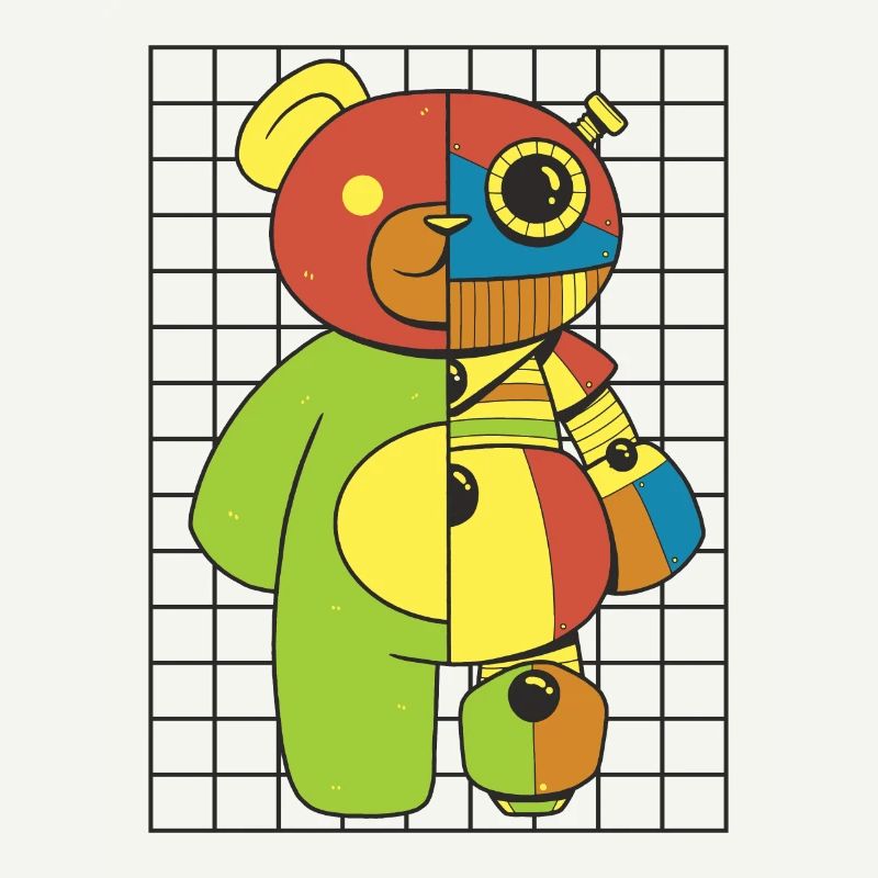 Teddy bear, robot