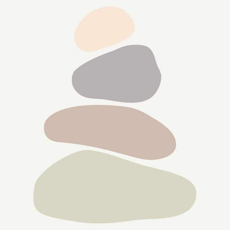 Calming Stone Stack Wall Art – Minimalist Zen