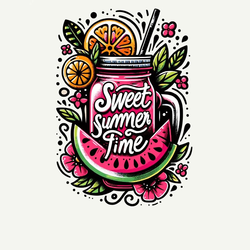 Summery fruit drinking bag