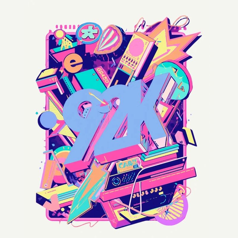 Neon 90s Retro Teaser Y2K