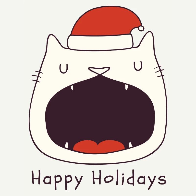Drôle de chat de Noël