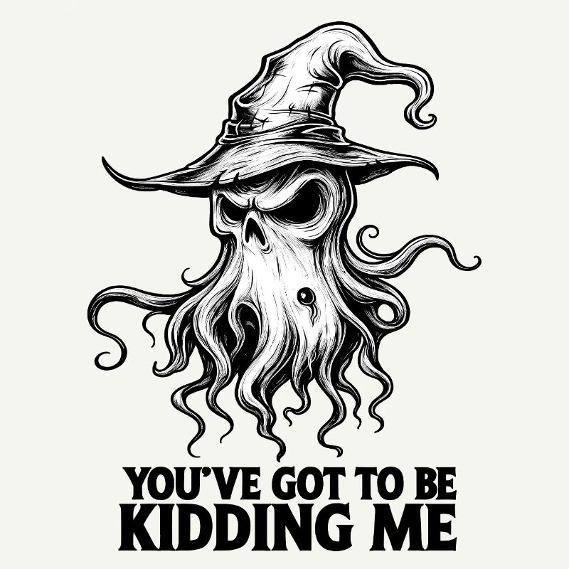 Witchy Ghost Octopus – Funny Spooky Halloween Art