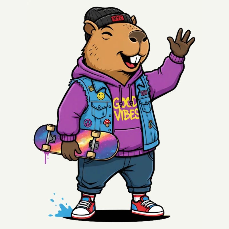 Beaver Skate Vibes Pullover Hoodie