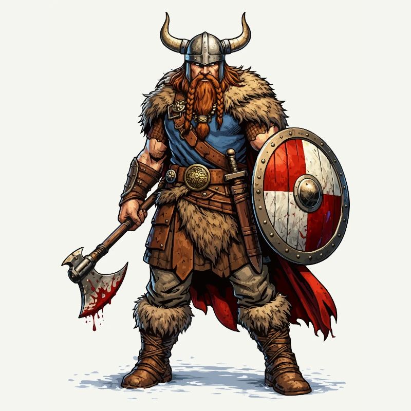 Viking Warrior with Shield