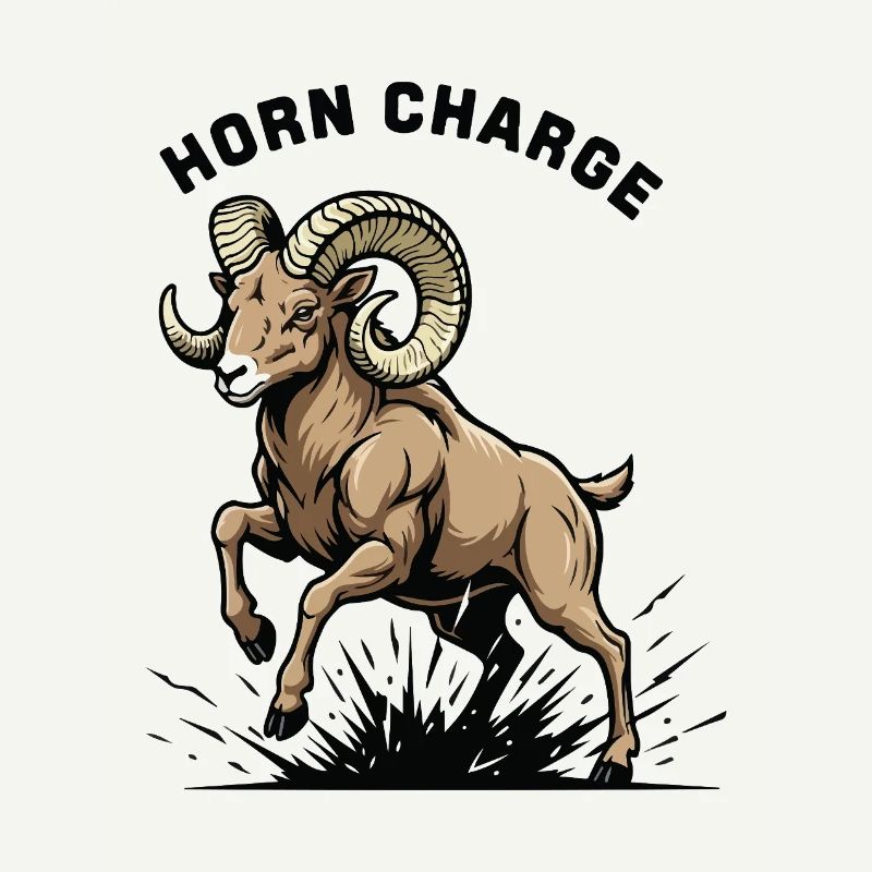 Horn Charge Ram Force Mountain