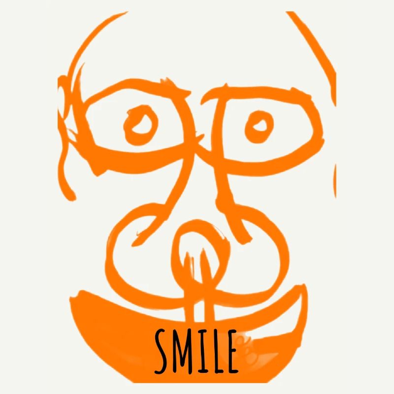 Orange Doodle Smile