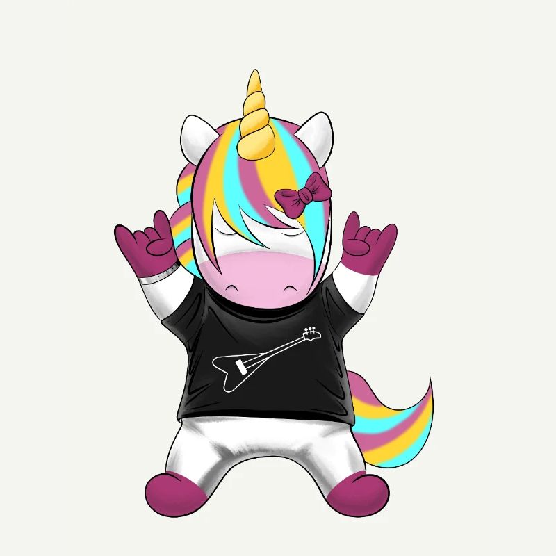 Regenbogen Einhorn Rocker