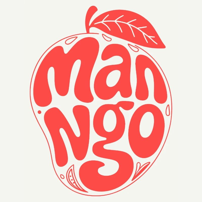 Groovy Mango Fruit Typography