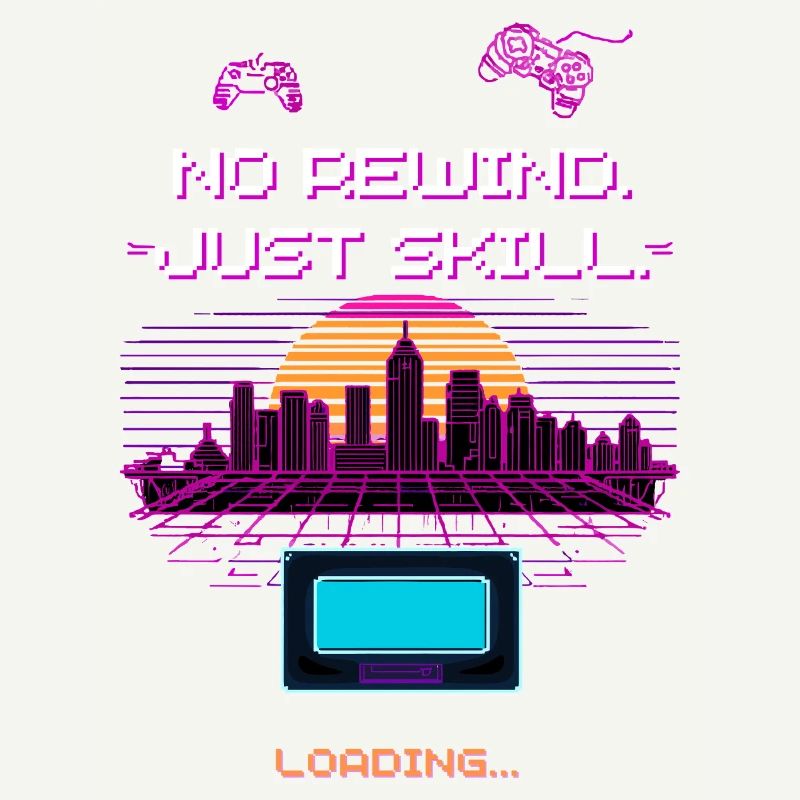 Retro Synthwave Pixel Vaporwave Gaming Design